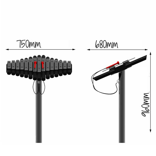 Mūzikas instruments Sansa Rimba,MK Dizains