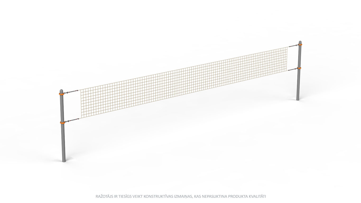 Volejbola tīkls ar metāla statņiem VB 10,MK Dizains