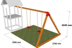 VISIEM modulis - Šūpoles FUN DOUBLE-1 divvietīgās